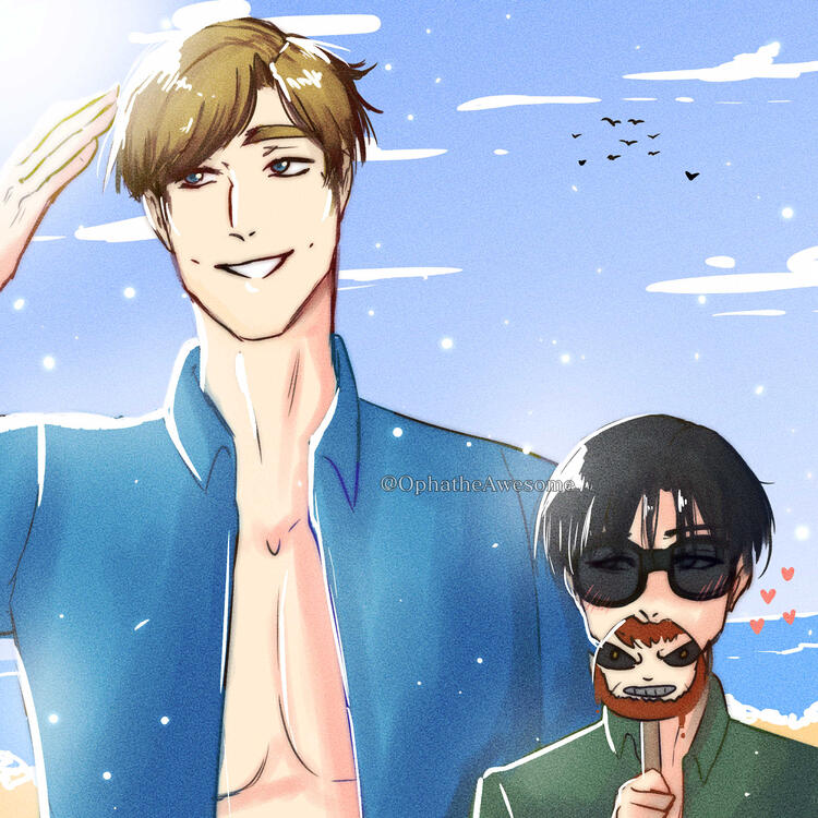 Erwin and Levi's Beach Day
